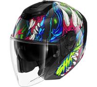 SHARK, Casco Moto Jet RS JET CARBON SHAYTAN Black Green Violet KGV, XXL
