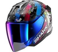 SHARK, Casco Moto Jet SKWAL i3 JET HELLCAT Black Chrome Blue KUB, L