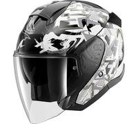 SHARK, Casco Moto Jet SKWAL JET PRANZ Black White Gold KWQ, XL