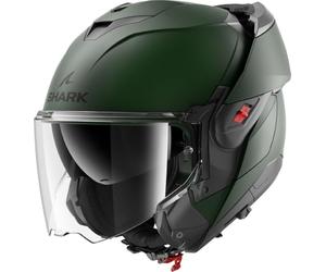 SHARK, Casco Moto Modular OXO Blank Dark Green Mat G02