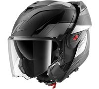Shark OXO Mekarium, casco modular XXL female Mate Negro/Plata