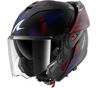 SHARK, Casco Moto Modular OXO SPEED-TECH Black Blue Red KBR, XXL