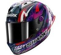 SHARK, Casco Moto Integral AERON GP FIM Replica ZARCO SIGNATURE Carbon White Violet DWV, XXL