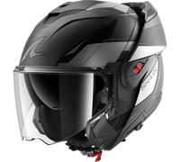 Shark OXO Mekarium, casco modular XXL female Mate Negro/Plata