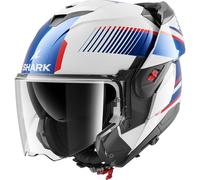 SHARK, Casco Moto Modular OXO SIKTER White Chrome Blue WUB, S