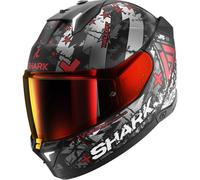 Shark Skwal i3 Hellcat, casco integral L male Mate Negro/Plata/Rojo