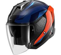 SHARK Casco abierto Skwal i3 Jet Mekarium Negro/Naranja/Azul Talla M mujer