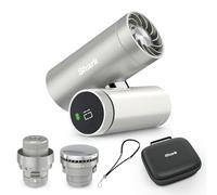 Shark ChillPill Cloud FA021EU - Ventilador de mano 3 en 1 de alta velocidad, sistema de pulverización y sistema InstaChill con estuche de viaje, con 3 cabezales de refrigeración, diseño de viaje
