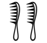 Shark Comb - Peine profesional para peluquería (2 unidades, dientes anchos)