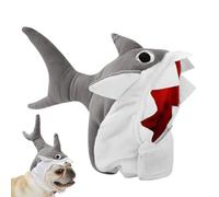Shark Costume Hat for Pets, Cute Pet Shark Cosplay Headpiece, Adjustable Pet Shark Headgear, Funny Dog Shark Hat for Dress Up, Shark Hat for Small and Medium Pets, Puppy Shark Costume Hat,