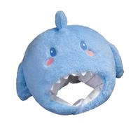 Shark Costume Hat, Plush Animal Headgear, 11.81x13.78 Inches Soft Cosplay Accessory, Fun Novelty Design, Comfortable Head Cover, Size Fits Most for Halloween Photo Props Carnival Stage Dress Up