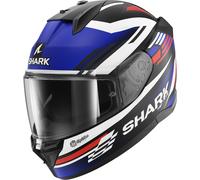 Shark D-Skwal 3 Firstlap Casco, Negro/Blanco/Rojo/Azul, Talla M (57/58)