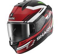 Shark D-Skwal 3 Firstlap Casco, Negro/Blanco/Rojo/Verde, Talla XS (53/54)
