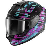 SHARK Casco integral D-Skwal 3 Reptaia – Negro/Lila – Talla XS para hombres