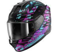 Shark D-Skwal 3 Reptaia Casco, negro mate/morado, Talla S (55/56)