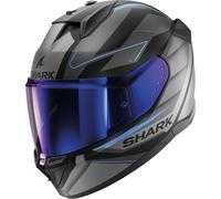 Shark D-Skwal 3 Sizler Casco, negro-gris-azul, tamaño L para Hombres