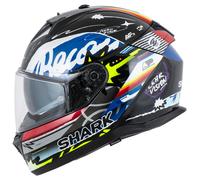 SHARK Casco integral D-Skwal 3 Streetrush para mujer XL Negro/Azul/Blanco/Amarillo