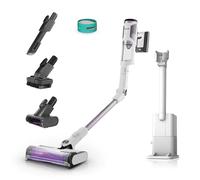 Shark Detect Clean & Empty, Aspiradora sin Cable y sin Bolsa, IW3613EUT | Tecnología Dirt Detect y Base de Autovaciado de 2L, 60 Min. Autonomía, Anti Hair Wrap y Boquilla Estrecha y Cepillo, Blanco