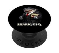 Shark Esq | Abogado Litigador Tribunal Juez Juez Humor PopSockets PopGrip Adhesivo