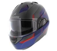 Shark EVO ES Kryd Matt Plata Azul Rojo