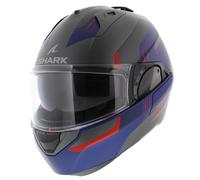Shark EVO ES Kryd Matt Plata Azul Rojo