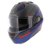 Shark EVO ES Kryd Plata Mate Azul Rojo