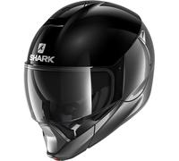 Shark Evojet Blank Dual Cascos modulares, negro-plata, tamaño XS para Hombres