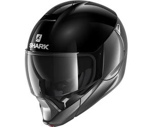 Shark Evojet Blank Dual Cascos modulares, negro-plata, tamaño XS para Hombres