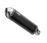 SHARK EXHAUST DSX-5 aluminio eloxed/tapa de extremo pulido acero inoxidable negro, negro