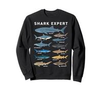 Shark Expert Chart Kids Boys Men Ocean Species Sudadera