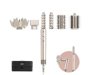 Shark FlexStyle Secador de pelo y moldeador, 5 en 1, rizador automático, cepillo alisador, cepillo redondo, concentrador, difusor, estuche, sin daño por calor, en champagne, HD446SLEU