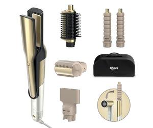 Shark Glam Multi-Styler Ondas y rizos lisos y elegantes con rizadores de envoltura automática, difusor, concentrador turbo, cepillo de aire, plancha de pelo