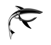 Shark Guitar Capo - Spring Loaded Metal Clamp, Mini String Press Accessory, Portable Clip Tool for Electric Classical Ukulele Instruments | Music Practice Performance Rehearsal Stage Playing Travel