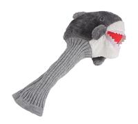 Shark Head Animal Golf Driver Head Cover, Universal Fit for 3 and 5 Wood Clubs, Realistic Plush Protective Club Headcover with Lifelike Design for Men and Women Golfers
