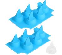 Shark Ice Cube Tray Novelty Gifts for Men - Funny Shark Fin Silicone Ice Mold for Whiskey Cocktails & Bourbon - Cool Ocean Theme Party Supplies & Gag Gifts (2)