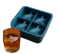 Shark Ice Mold, 3D Silicone Tray, 1.1in Funny Drink Shaper, Easy Release Material, Food Safe Design for Creative, Kitchen, Home, Beverage, Fun Activity, Kids, Girls, Boys