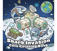 Shark Invasion Cute Coloring Book: Fun and Simple Designs to Build Fine Motor Skills in Kids Ages 4-8