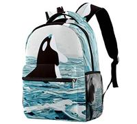 Shark Looking Up at The Sky - Mochila de viaje para laptop, casual, duradera, para hombres, mujeres, estudiantes, mochila escolar de viaje, #223, 29cm*20cm*40cm, Mochila escolar
