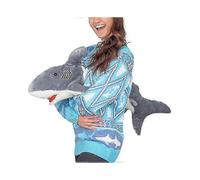 (Shark,M)Unisex Knitted Ugly Christmas Sweater Novelty 3d Cute Doll Pullover Sweaters Funny Parties Holiday Jumper Top -gt Ta