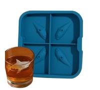 Shark Mold, Silicone Standard Size | Silicone Ice Mold with Shark Fin Design, Sha?k Fin Tray for Fun Drink Making, Shaped Freezer Tray | Home Kitchen