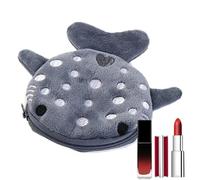 Shark Money Exchange Bolsa de Almacenamiento de Casco Dulce Bordado de Cambio de Dinero para Niños con la Cremallera, Tiburón y el intercambio de dinero del niño con la Cremallera, gris, Se référer