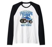Shark Monster Truck Feeding Time Built to Bite Off-Roading Camiseta Manga Raglan