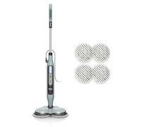 Shark Mopa automática de vapor y fregado con pistola de vapor y 6 almohadillas giratorias de agarre de suciedad, 3 ajustes de vapor, eliminación de manchas y suciedad para todos los suelos duros