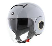 Shark Nano casco en blanco brillo blanco plata W01 - Talla XS