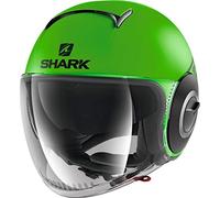 Shark NC Casco de Moto, Hombre, Verde Fluorescente, Small