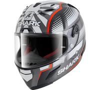 SHARK NC Casco per Moto, Hombre, Negro/Blanco/Rojo, XS