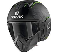 SHARK NC Casco per Moto, Hombre, Negro/Verde, XS