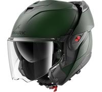Shark OXO Blank G02 Casco Moto Modular, Unisex, Dark Green Mat, M