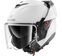 Shark OXO Blank W05 Casco Moto Modular, Unisex, Pearly White, XS