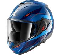Shark OXO Mekarium, casco modular M female Azul/Azul Claro/Naranja